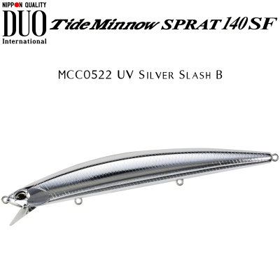 DUO Tide Minnow Sprat 140SF | MCC0522 UV Silver Slash B