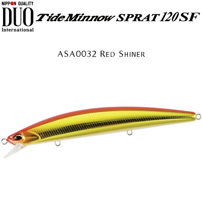 DUO Tide Minnow Sprat 120SF | ASA0032 Red Shiner