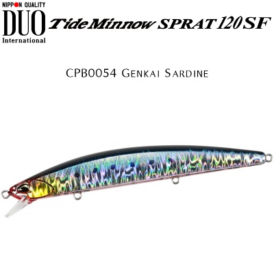 DUO Tide Minnow Sprat 120SF | CPB0054 Genkai Sardine