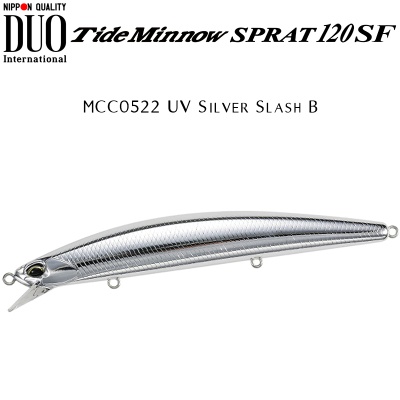 DUO Tide Minnow Sprat 120SF | MCC0522 UV Silver Slash B