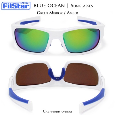 FilStar Blue Ocean Sunglasses | Green Mirror / Amber