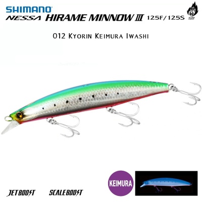 Shimano Nessa Hirame Minnow III 125S | OM-225M | 012 Kyorin Keimura Iwashi