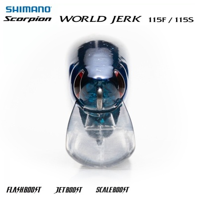 Shimano Scorpion World Jerk 115S FLASHBOOST | ZR-311V | Потъващ воблер