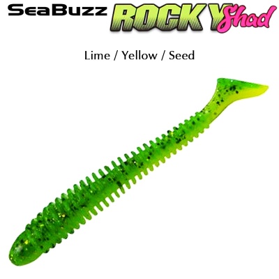 SeaBuzz Rocky Shad | Lime / Yellow / Seed