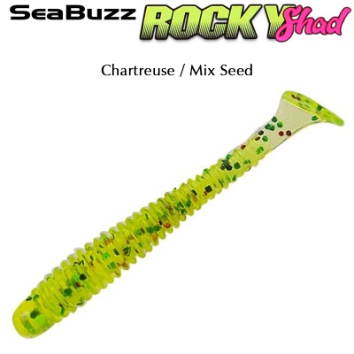 SeaBuzz Rocky Shad | Chartreuse / Mix Seed