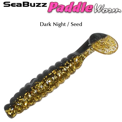 SeaBuzz Paddle Worm 4.5cm | Dark Night / Seed