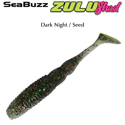 SeaBuzz Zulu Shad 7.5cm | Dark Night / Seed