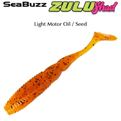 SeaBuzz Zulu Shad 7.5cm | Light Motor Oil / Seed