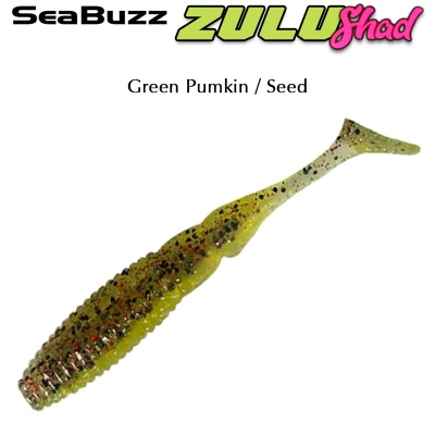 SeaBuzz Zulu Shad 7.5cm | Green Pumkin / Seed