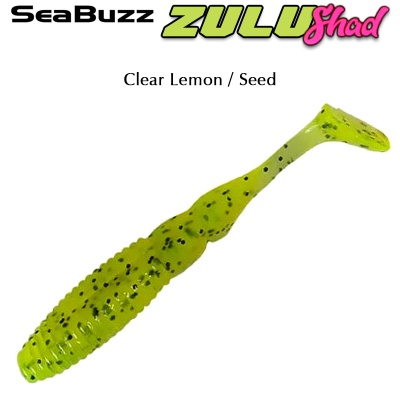 SeaBuzz Zulu Shad 7.5cm | Clear Lemon / Seed
