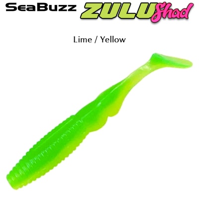 SeaBuzz Zulu Shad 7.5cm | Lime / Yellow