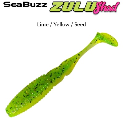 SeaBuzz Zulu Shad 7.5cm | Lime / Yellow / Seed