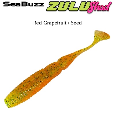 SeaBuzz Zulu Shad 7.5cm | Red Grapefruit / Seed