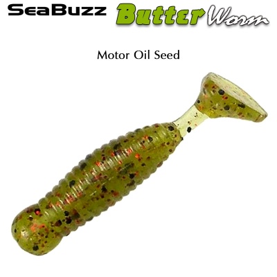 SeaBuzz Butter Worm 4.5cm | Motor Oil Seed