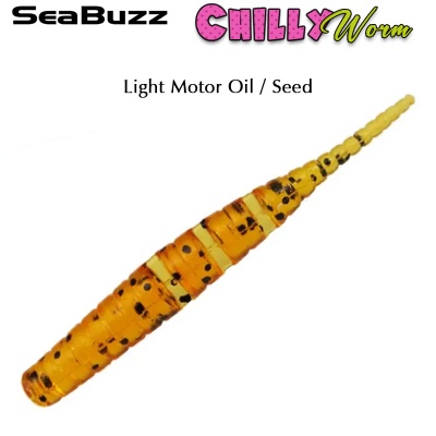 SeaBuzz Chilly Worm 4.2cm | Light Motor Oil / Seed