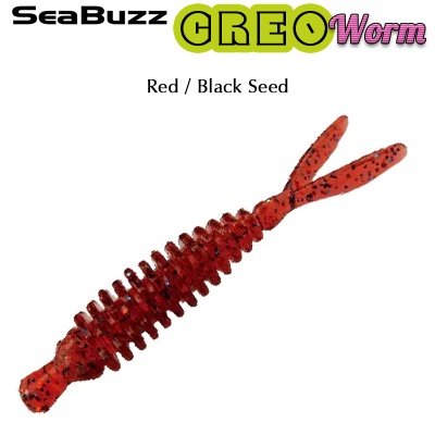 SeaBuzz Creo Worm 6.2cm | Red / Black Seed