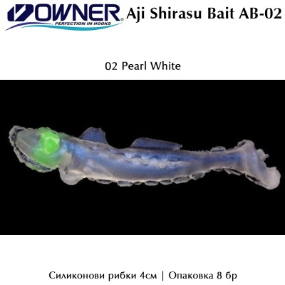 Owner Aji Shirasu Bait AB-02 | 02 Pearl White