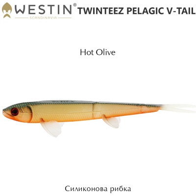 Westin Twinteez Pelagic V-Tail | Hot Olive