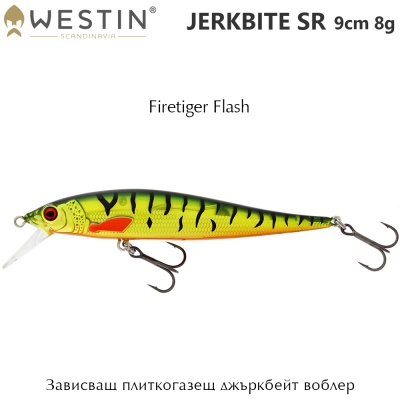 Westin Jerkbite SR 9cm | Firetiger Flash