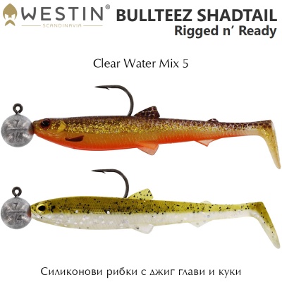 Westin BullTeez Shadtail R 'N R | Clear Water Mix 5