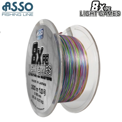 ASSO 8X PE Light Games Multicolor 300m | Плетеная леска