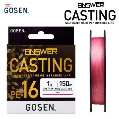 Gosen ANSWER Casting PE X16 150m | Braided Line