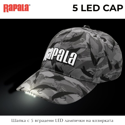 Rapala Pro Wear Lighted LED Cap Black