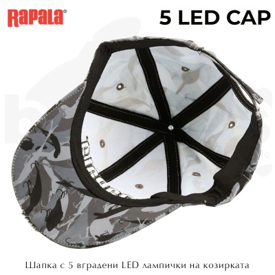 Rapala Pro Wear Lighted LED Cap Black