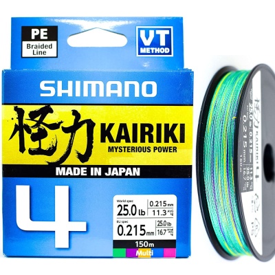 Shimano Kairiki 4 Multi Color 150м | Плетеное волокно