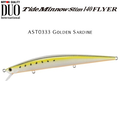 DUO Tide Minnow Slim 140 FLYER | AST0333 Golden Sardine