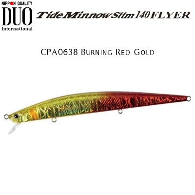 DUO Tide Minnow Slim 140 FLYER | CPA0638 Burning Red Gold